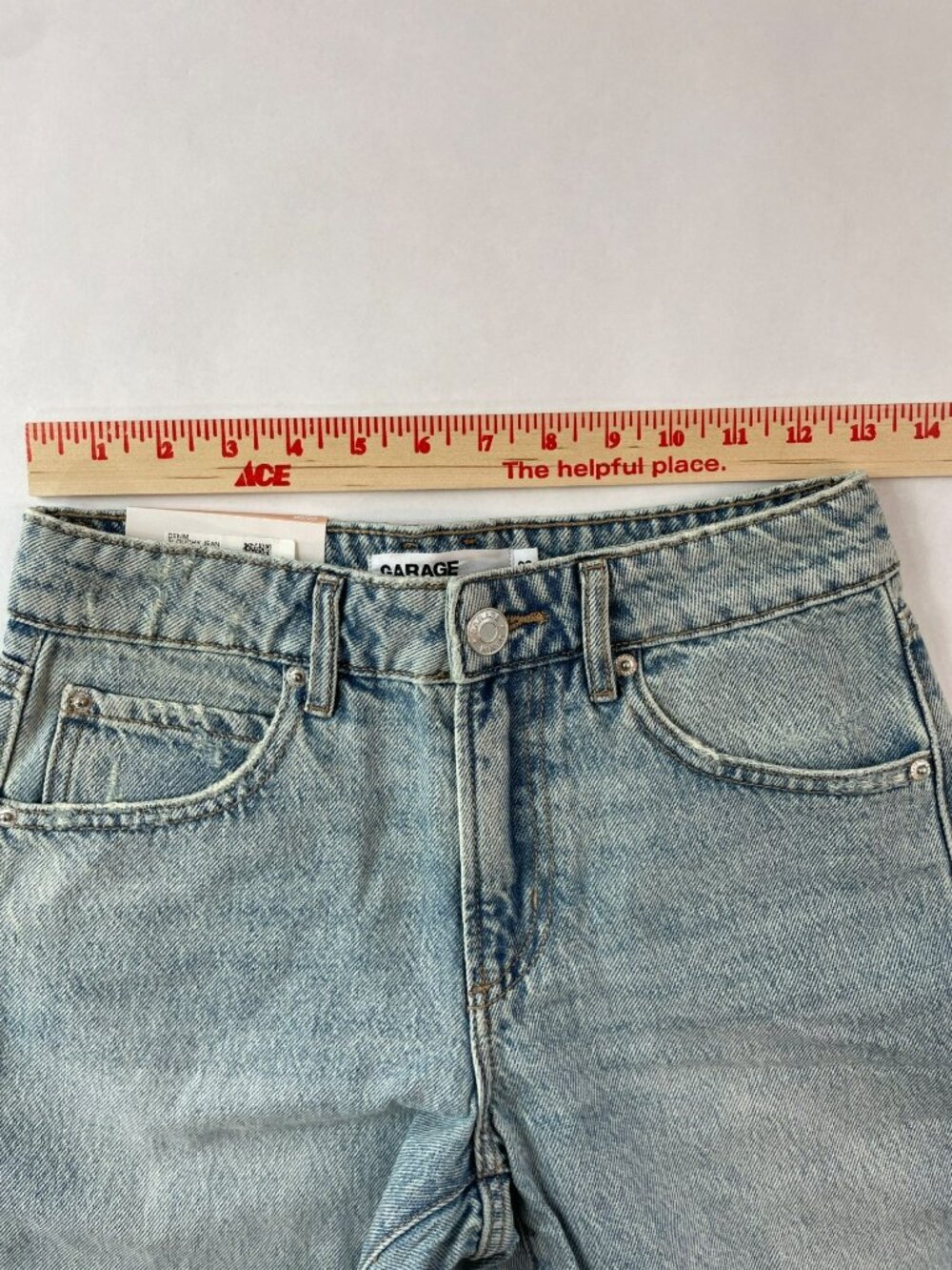 Garage Denim Slouchy Jeans Willow Blue Organic Cotton Blend Wmns Sz 00/23 $70NWT - Picture 8 of 8